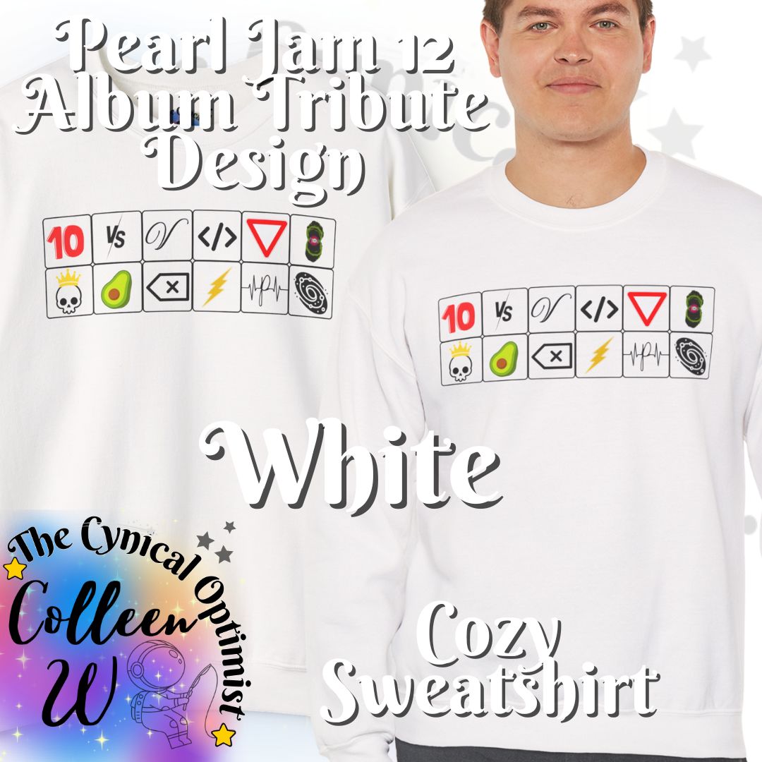 Pearl Jam 12 Album Tribute Sweatshirt | Colorful Discography Fan Apparel