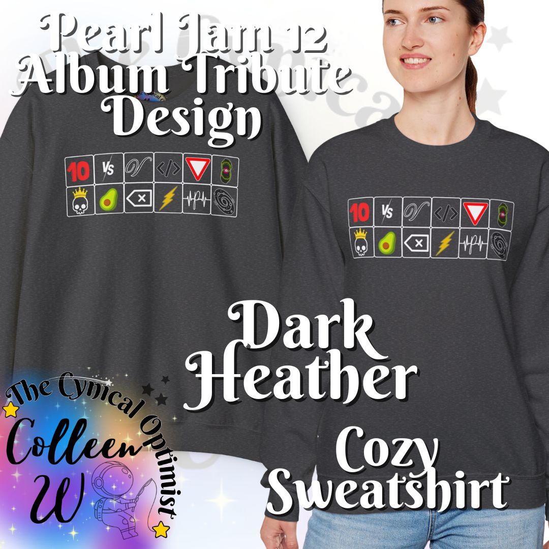 Pearl Jam 12 Album Tribute Sweatshirt | Colorful Discography Fan Apparel