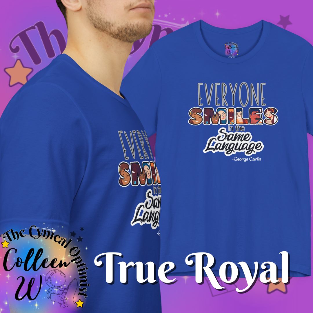 Everyone Smiles Unisex Tee, Positive Vibes T-Shirt, Gift for Friends, Casual Wear, Everyday Comfort, Joyful Apparel