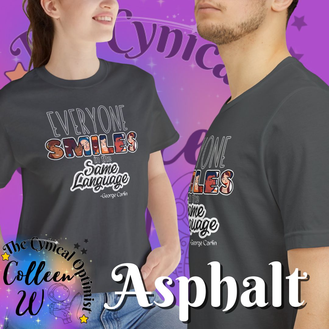 Everyone Smiles Unisex Tee, Positive Vibes T-Shirt, Gift for Friends, Casual Wear, Everyday Comfort, Joyful Apparel