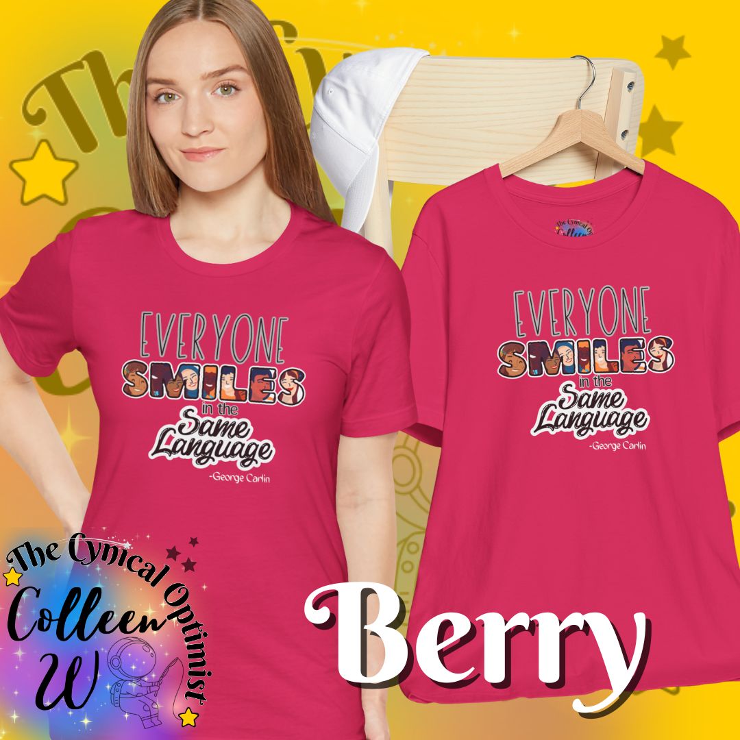 Everyone Smiles Unisex Tee, Positive Vibes T-Shirt, Gift for Friends, Casual Wear, Everyday Comfort, Joyful Apparel