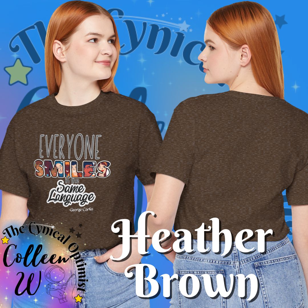 Everyone Smiles Unisex Tee, Positive Vibes T-Shirt, Gift for Friends, Casual Wear, Everyday Comfort, Joyful Apparel