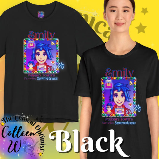 Stardew Valley Emily Fan Shirt - 'Emily the Seamstress' Design