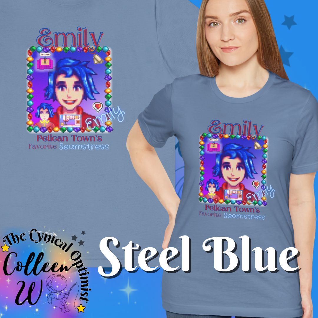 Stardew Valley Emily Fan Shirt - 'Emily the Seamstress' Design