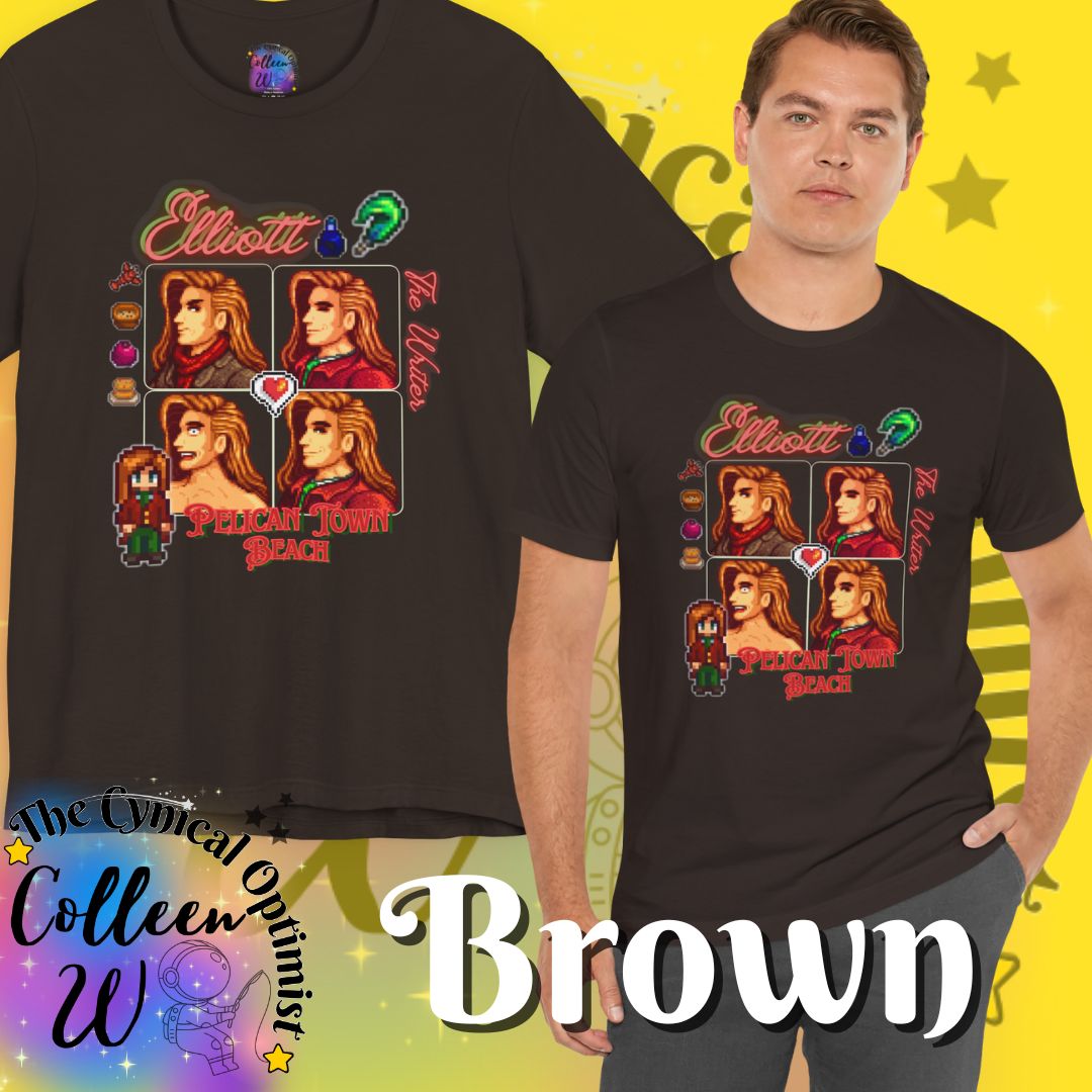 Stardew Valley Elliott T-Shirt | Romantic Bachelor Character Portrait Tee