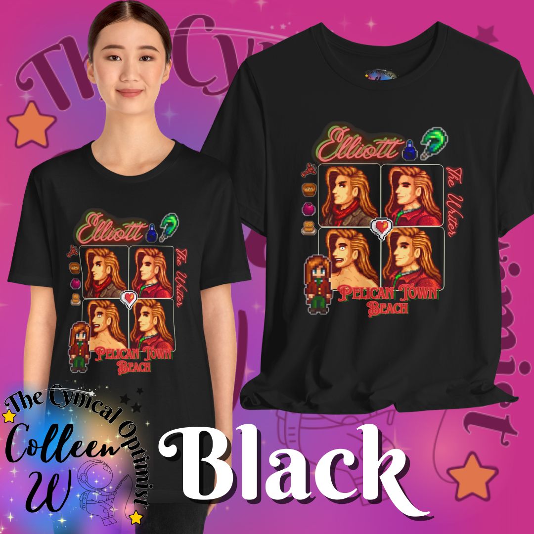 Stardew Valley Elliott T-Shirt | Romantic Bachelor Character Portrait Tee