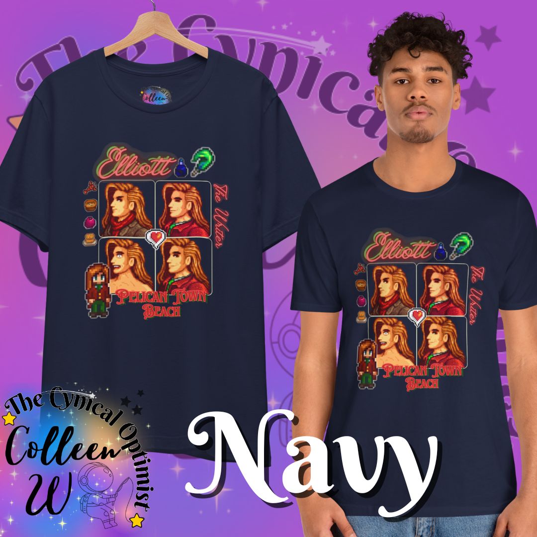 Stardew Valley Elliott T-Shirt | Romantic Bachelor Character Portrait Tee