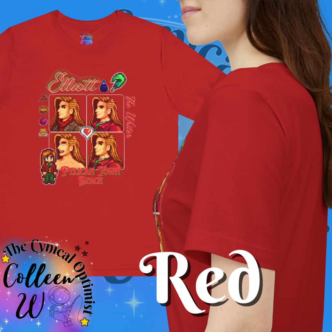 Stardew Valley Elliott T-Shirt | Romantic Bachelor Character Portrait Tee