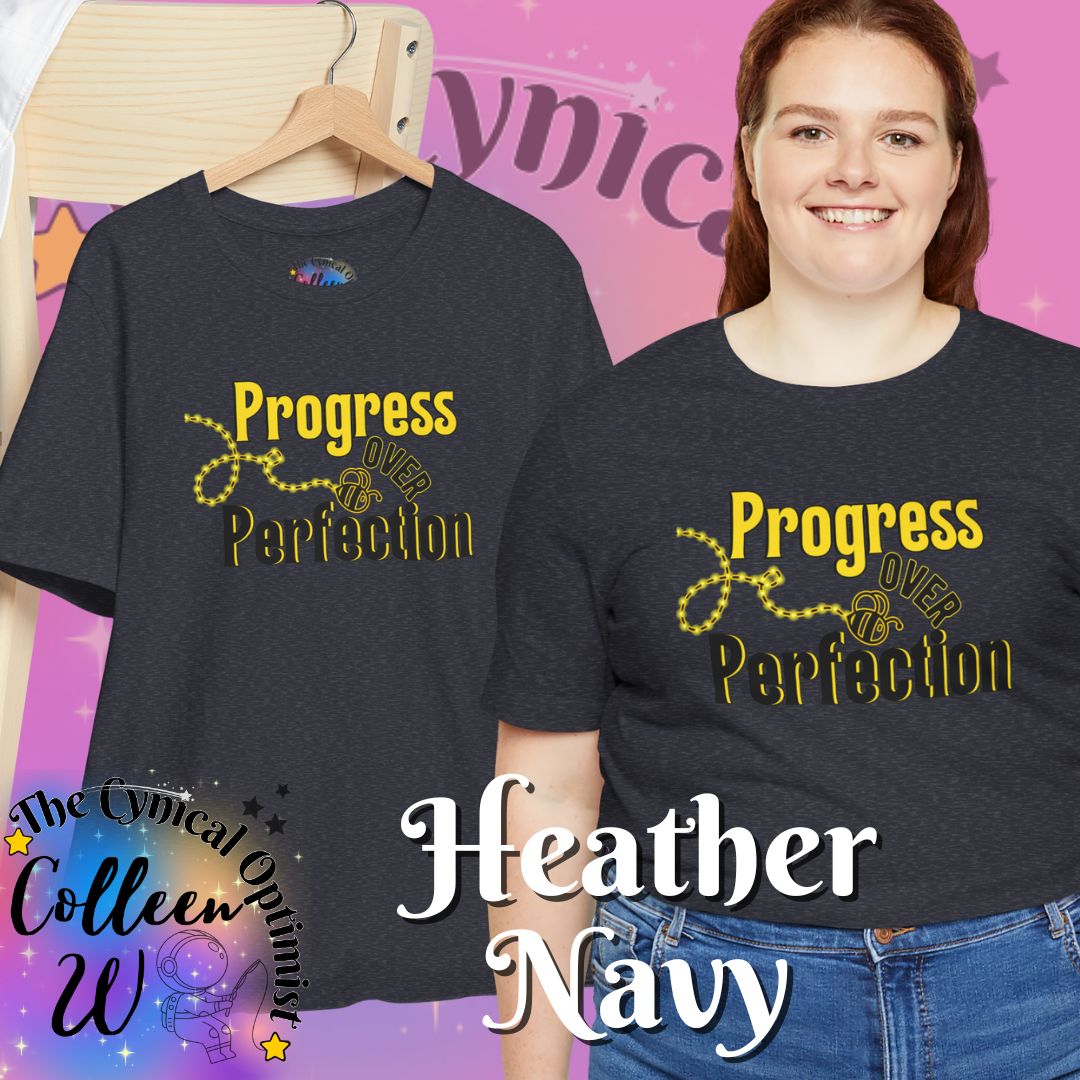 Progress Over Perfection T-Shirt | Motivational Inspirational Tee