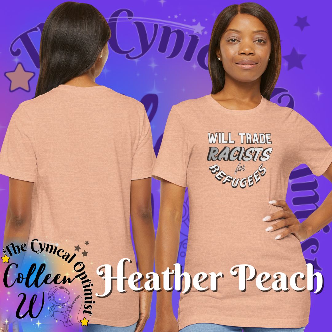 T‑Shirt — "Will Trade Racists for Refugees" Bold Solidarity Tee