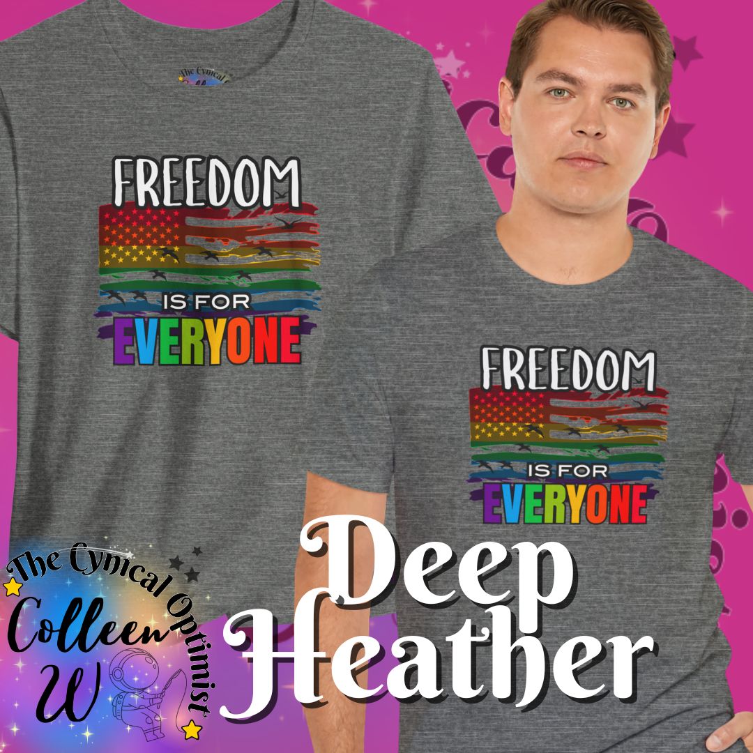 Unisex Pride Graphic Tee - 'Freedom is for Everyone', LGBTQ+ Shirt, Gift for Allies