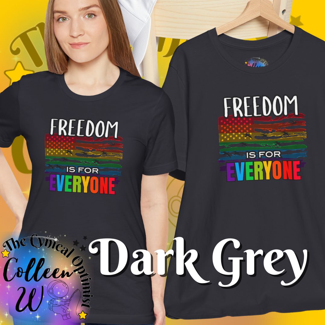 Unisex Pride Graphic Tee - 'Freedom is for Everyone', LGBTQ+ Shirt, Gift for Allies