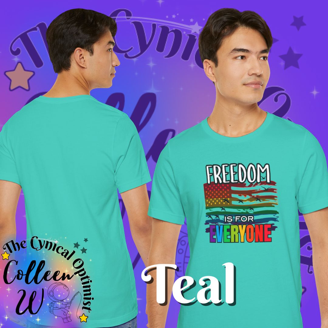 Unisex Pride Graphic Tee - 'Freedom is for Everyone', LGBTQ+ Shirt, Gift for Allies
