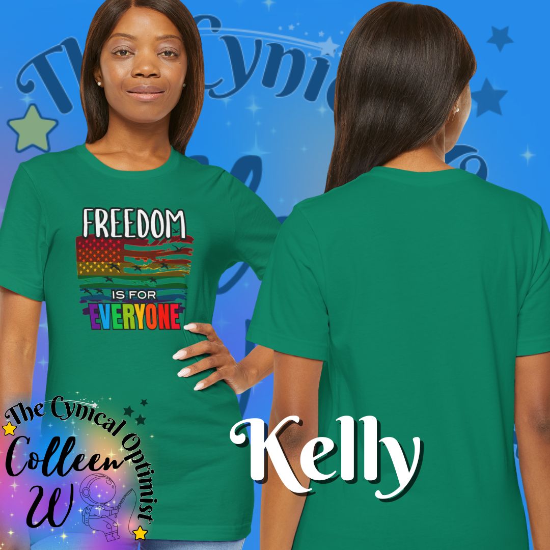 Unisex Pride Graphic Tee - 'Freedom is for Everyone', LGBTQ+ Shirt, Gift for Allies