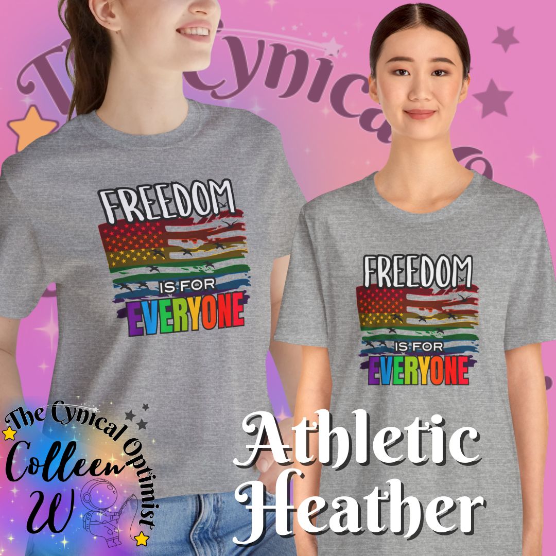 Unisex Pride Graphic Tee - 'Freedom is for Everyone', LGBTQ+ Shirt, Gift for Allies