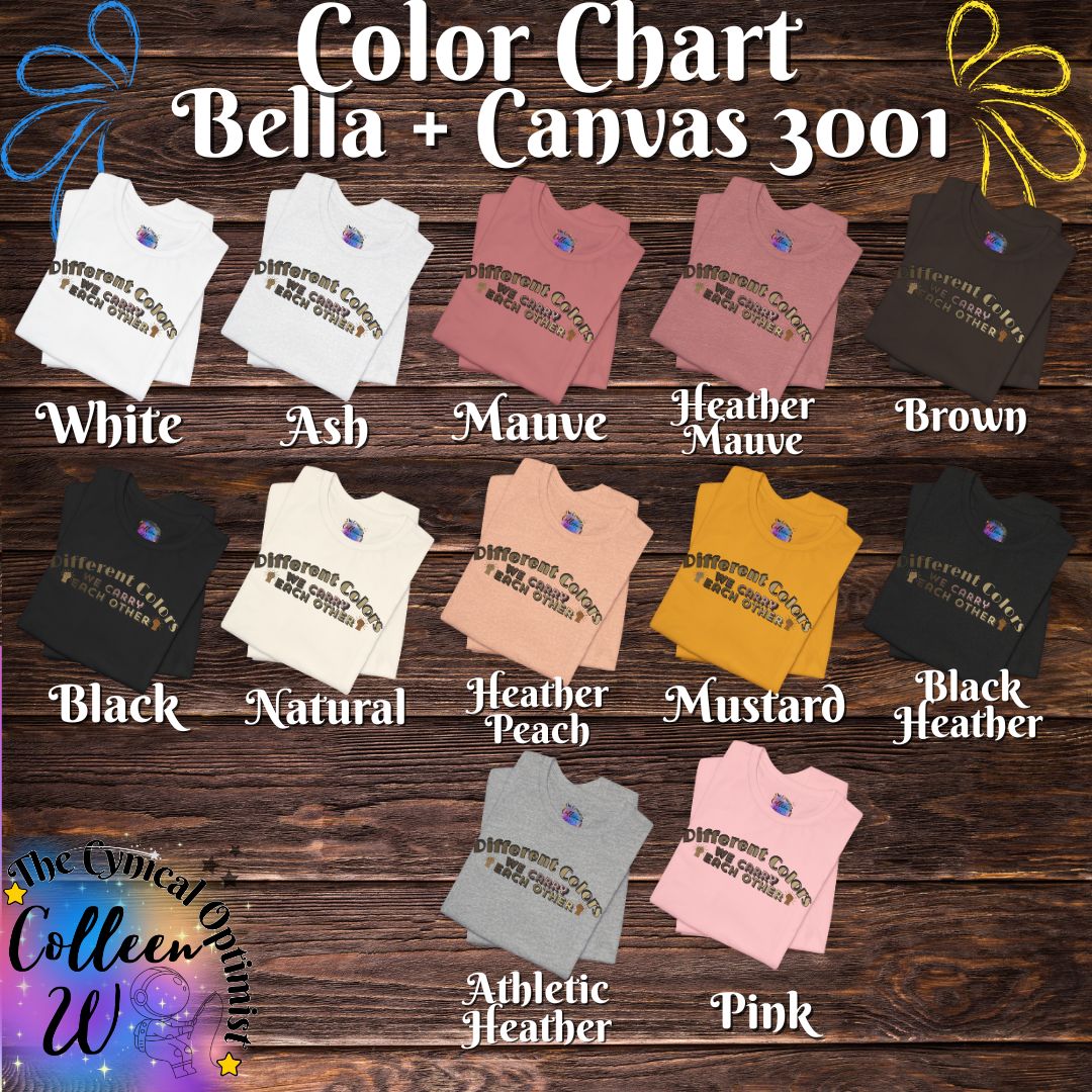 Different Colors We Carry Each Other Unisex Tee | Solidarity Shirt