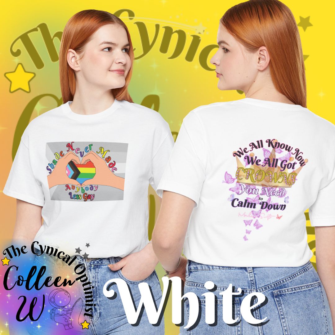 LGBTQ+ Pride Heart Hands Tee | Shade Never Made Anybody Less Gay Shirt