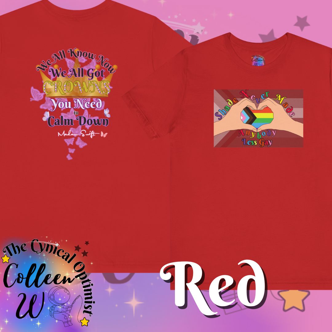 LGBTQ+ Pride Heart Hands Tee | Shade Never Made Anybody Less Gay Shirt