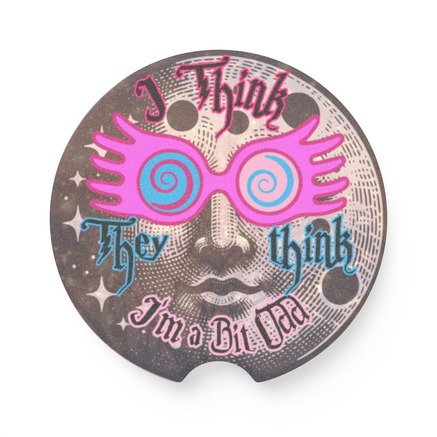 Luna Lovegood Car Coaster Set | Man in the Moon Spectrespecs | Harry Potter Gift