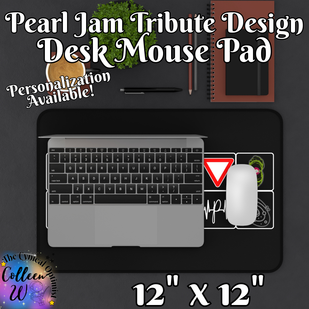 Pearl Jam 12 Album Tribute Icon Grid Design Desk Mat |
