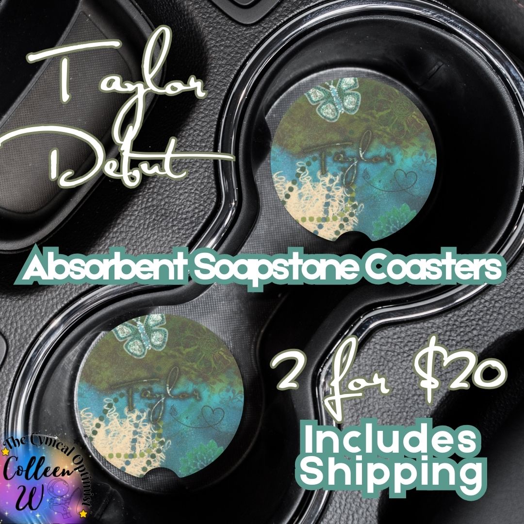 Taylor S Debut Album Car Coaster | Soapstone Cup Holder | Swift Fan Gift