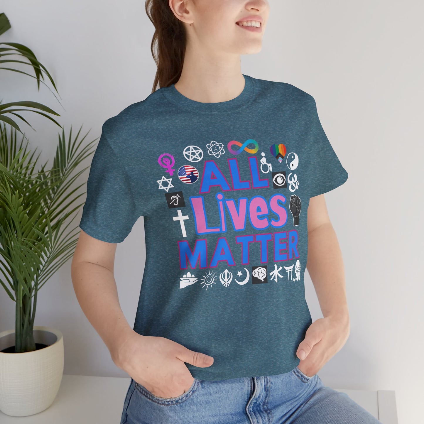 All Lives Matter T-Shirt, Unisex Equality Tee, Comfortable Casual Wear, Social Justice Shirt, Gift for Activists, Pride Apparel