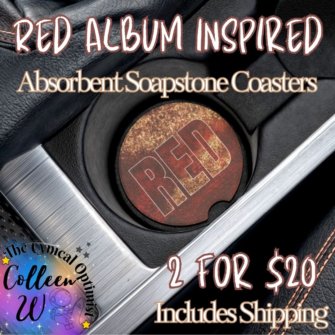 Taylor S Red Album Car Coaster | Soapstone Cup Holder | Swift Fan Gift