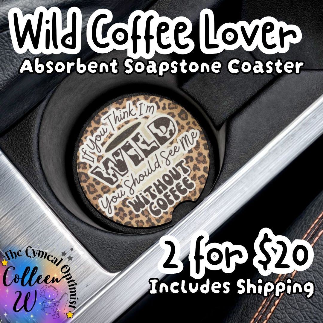 Wild Coffee Lover Coaster | Cheetah Print Absorbent Set