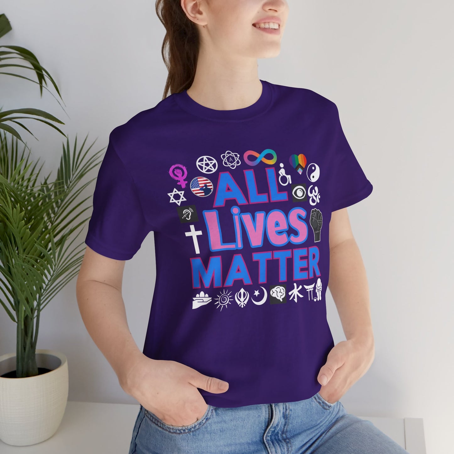 All Lives Matter T-Shirt, Unisex Equality Tee, Comfortable Casual Wear, Social Justice Shirt, Gift for Activists, Pride Apparel
