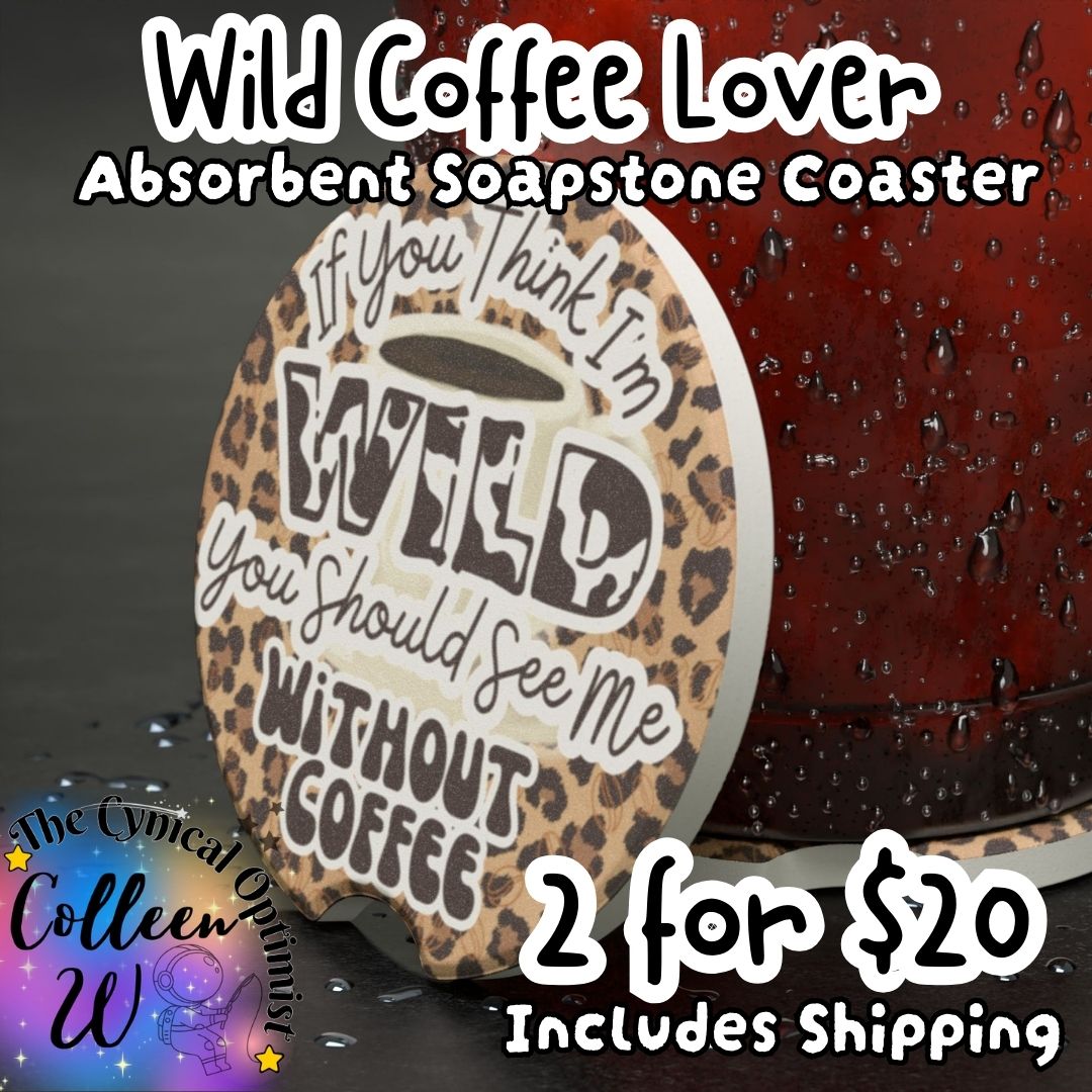 Wild Coffee Lover Coaster | Cheetah Print Absorbent Set