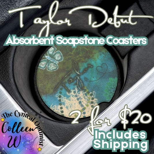 Taylor S Debut Album Car Coaster | Soapstone Cup Holder | Swift Fan Gift