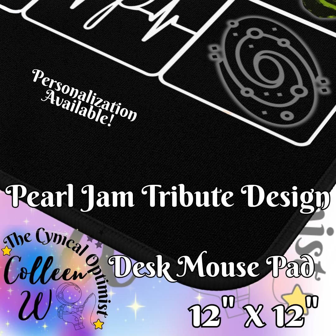 Pearl Jam 12 Album Tribute Icon Grid Design Desk Mat |