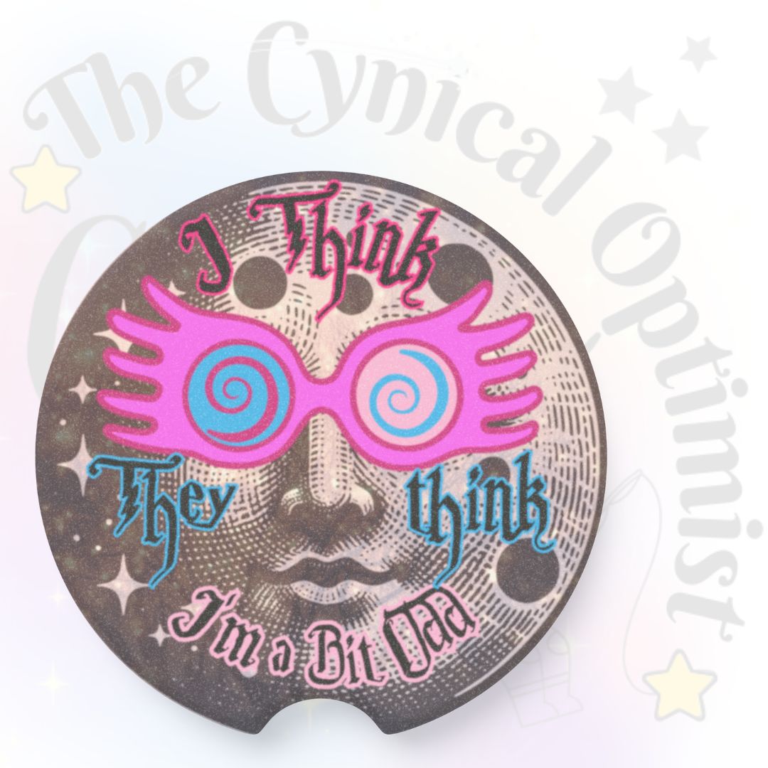 Luna Lovegood Car Coaster Set | Man in the Moon Spectrespecs | Harry Potter Gift