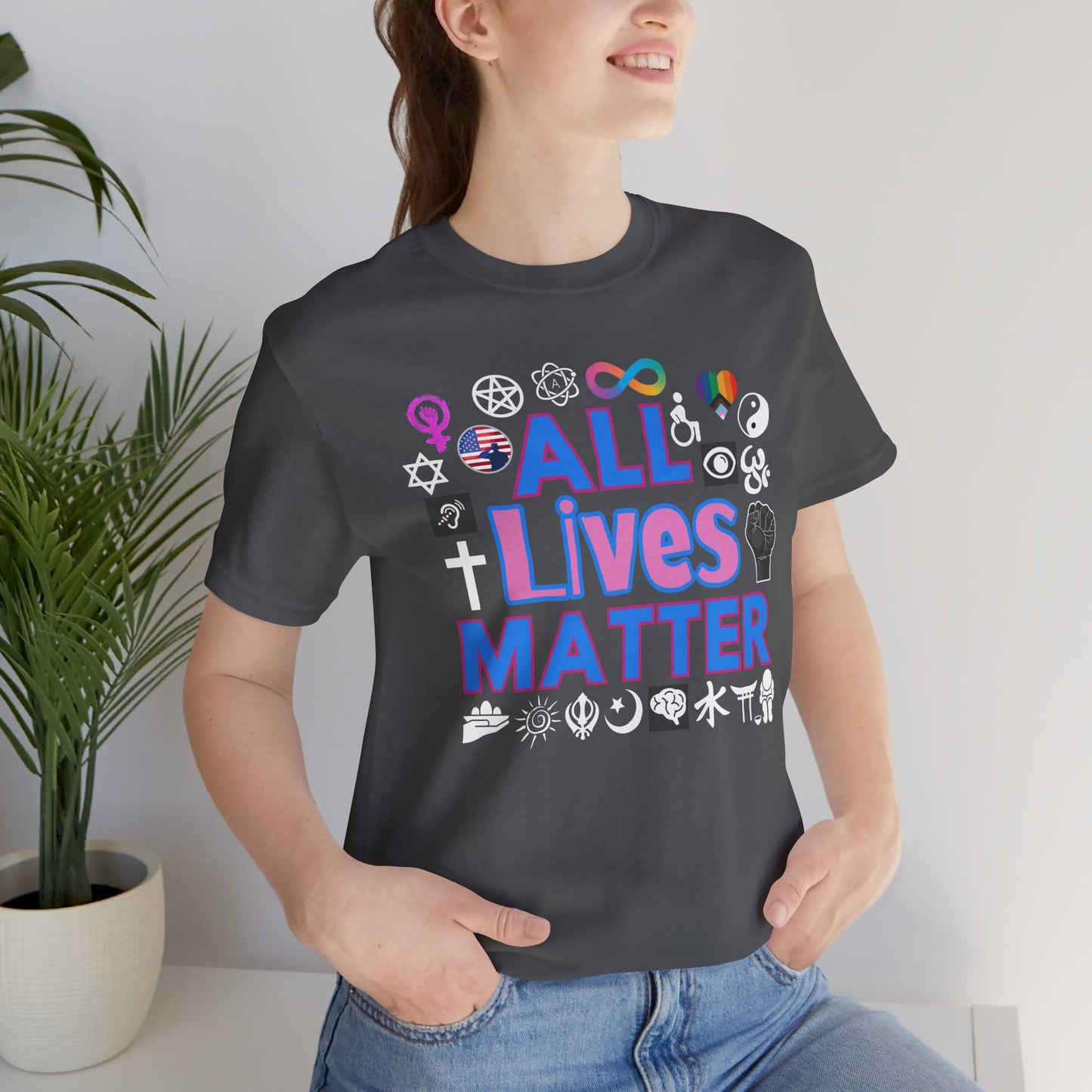 All Lives Matter T-Shirt, Unisex Equality Tee, Comfortable Casual Wear, Social Justice Shirt, Gift for Activists, Pride Apparel