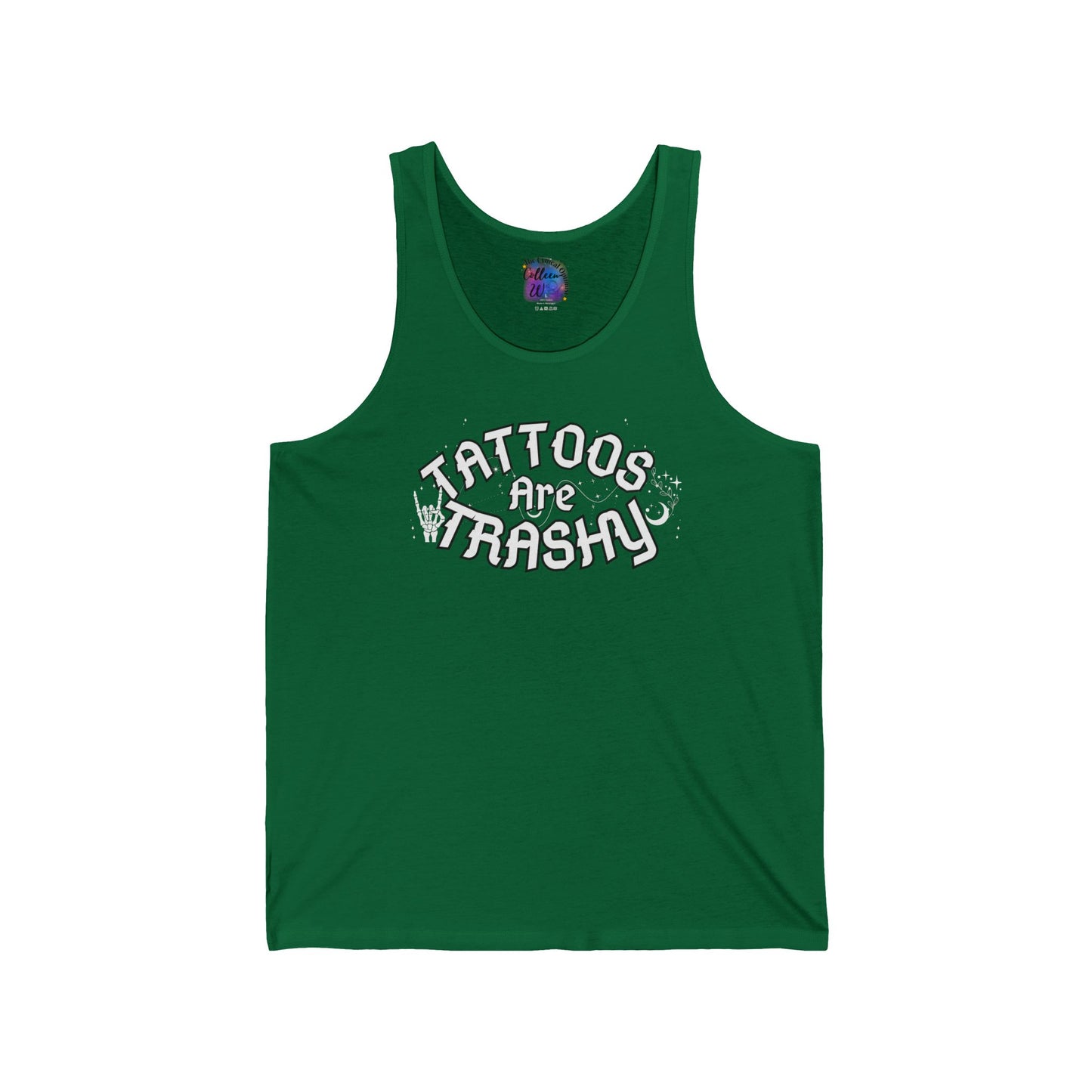 'Tattoos Are Trashy' Graphic Tank — Funny Tattoo Humor Unisex Jersey Tank