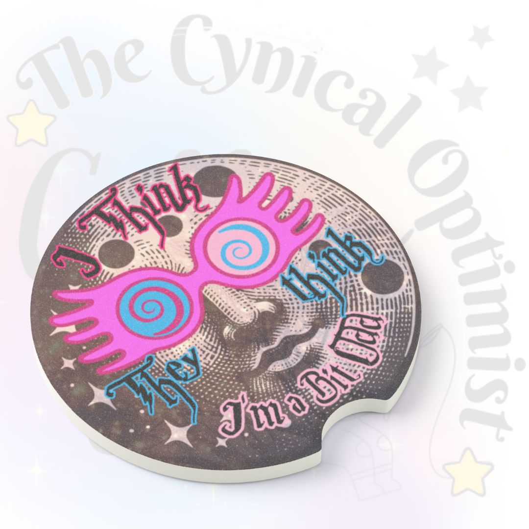 Luna Lovegood Car Coaster Set | Man in the Moon Spectrespecs | Harry Potter Gift